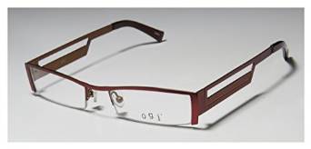 Ogi 9038 Burgundy Yellow Half Rim Eyeglasses