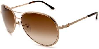 Escada Aviator Style Shiny Rose and Gold Sunglasses