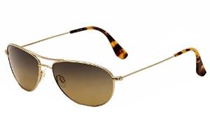 Maui Jim Polarized Aviator Gold and Bronze Sunglasses