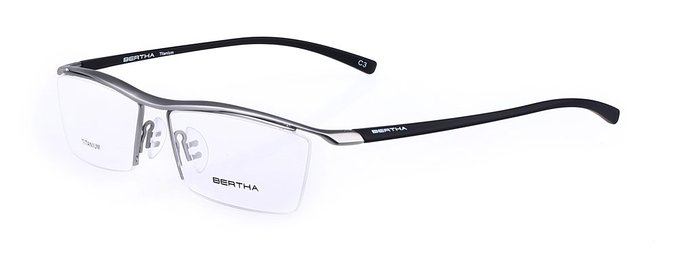 Bertha Pure Titanium Semi-rimless Eyeglasses for Men