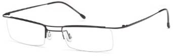 Black Unisex Rimless Prescription Glasses