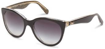 Dolce and Gabbana Round Black Glitter Sunglasses