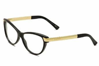 Guess Acetate Black Gold Eyeglasses