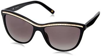 Escada Cateye Sunglasses with Black Stones and Gradient Grey Lenses