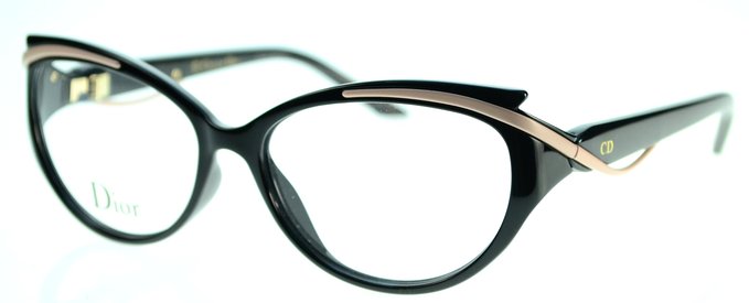 Christian Dior Matte Black Pink Eyeglasses