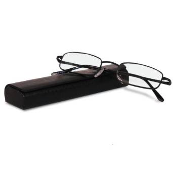 Classic Spring Hinged Reading Glasses with Leather Case