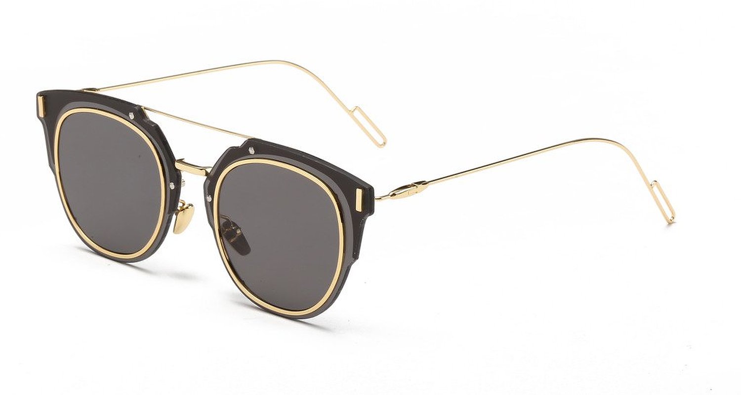 Designer vintage full rim metal frame sunglasses