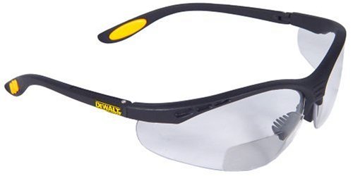 Dewalt Clear Lens High Performance Protective Safety Glasses with Rubber Temples and Protective Eyeglass Sleeve