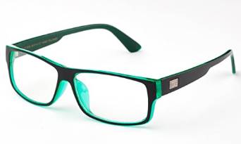 Unisex Fashion Black and Green Glasses