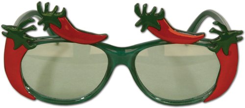 Cool And Funky Eyeglasses With Chili Peppers On Glasses