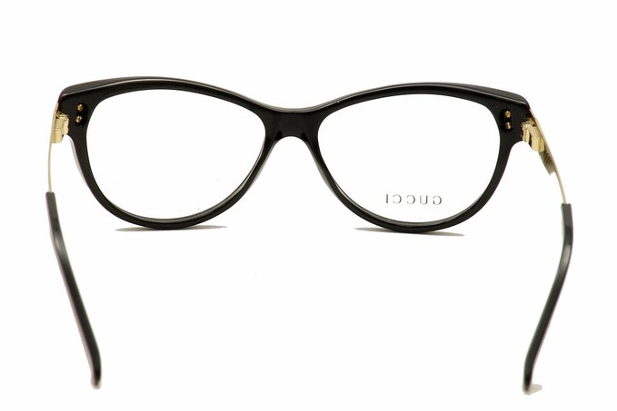 Gucci Mens Black and Gold Eyeglasses