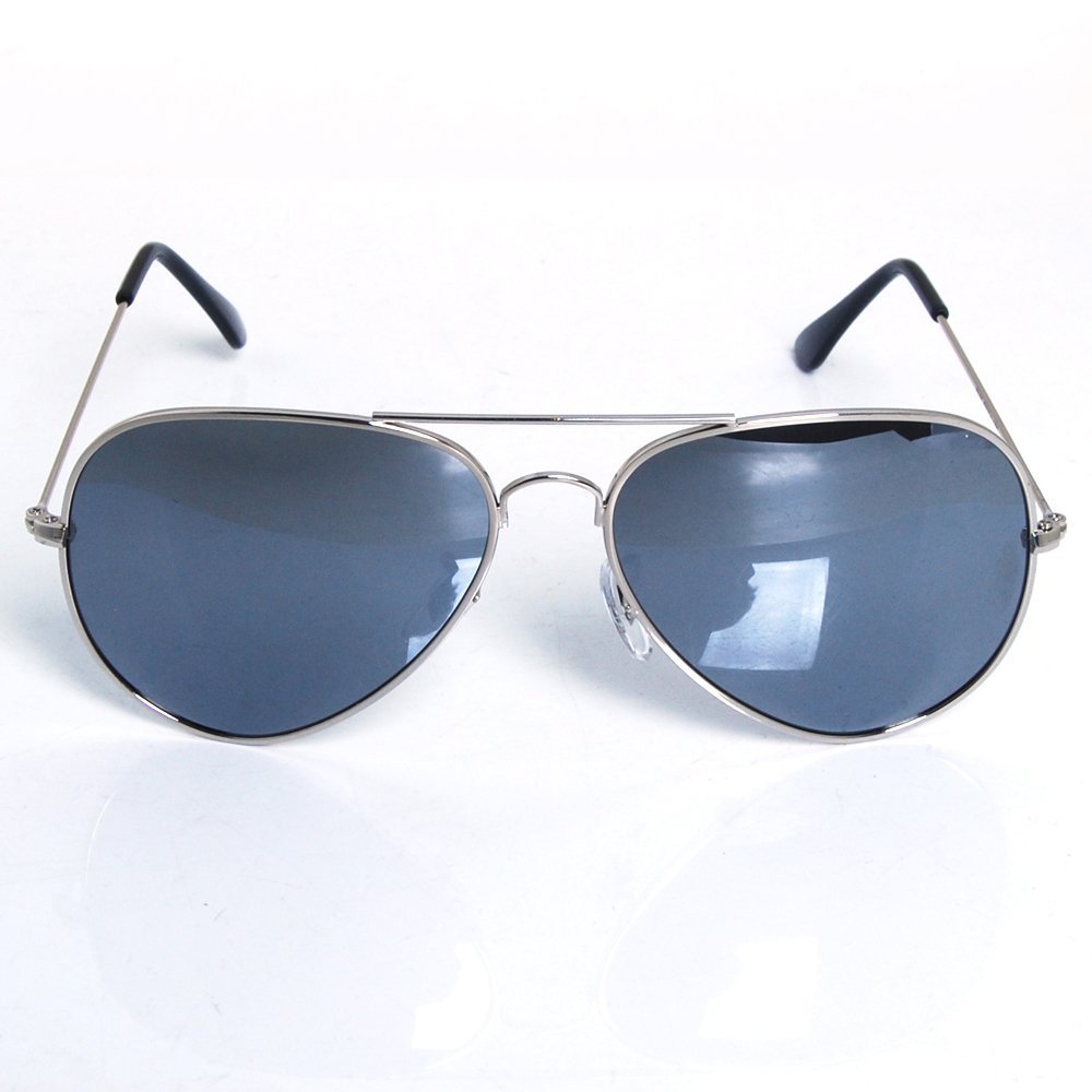 Hiking Golfing Stylish Circular Polarized Lens perfect for outdoor sports. Sunglasses suitable for Men and Women with a silver frame and gray color lens.