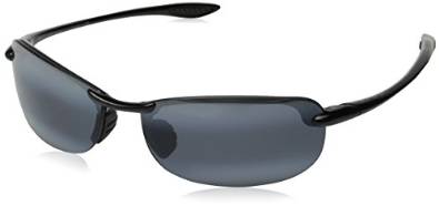 Makaha Maui Jim Glorious Gloss Black and Grey Sunglasses