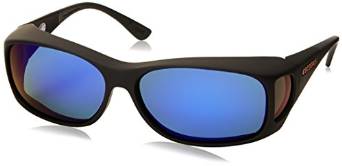 MX Style Black and Blue Cocoons Rectangular Sunglasses