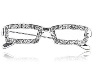 Nerdy School Teacher Crystal Clear Rhinestones