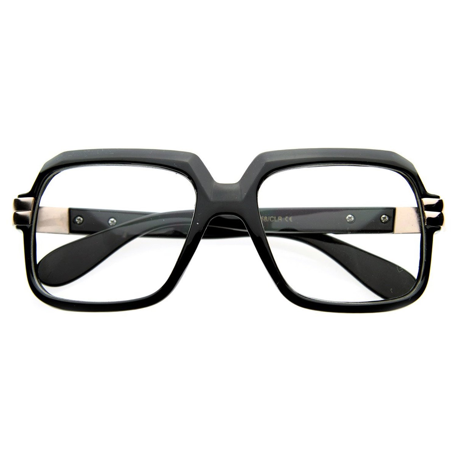 Old School Vintage Squared Clear Lens Eyeglasses