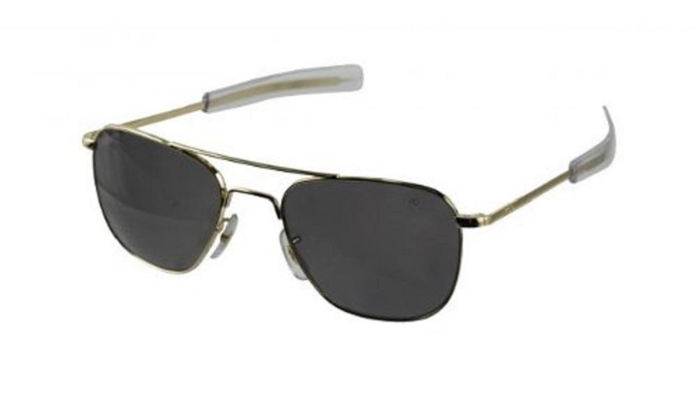 Original Aviator Style Sunglasses with gold Frame and Bayonet Temples