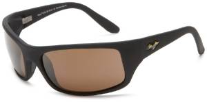 Maui Jim Polarized Matte Black and Bronze Sunglasses