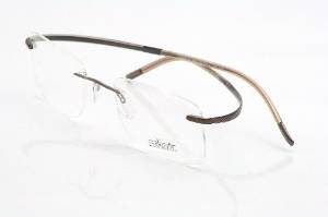 Silhouette Brown Pinstripe Eyeglasses