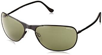 Randolph Raptor Oval Sunglasses in Matte Black