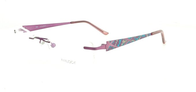 Marchon Airlock Shattered Mosaic Plum Eyeglasses