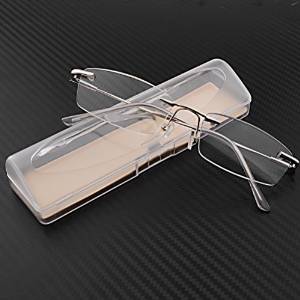 Silver Compact Vision Frameless Rimless Reading Glasses