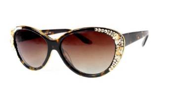 Sexy Sophie Jimmy Crystal Brown Sunglasses