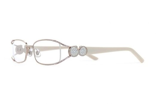 Jimmy Crystal Rimless Reading Glasses with Swarovski Rhinestones