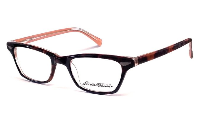 Eddie Bauer Tortoise Peach Eyeglass Frames