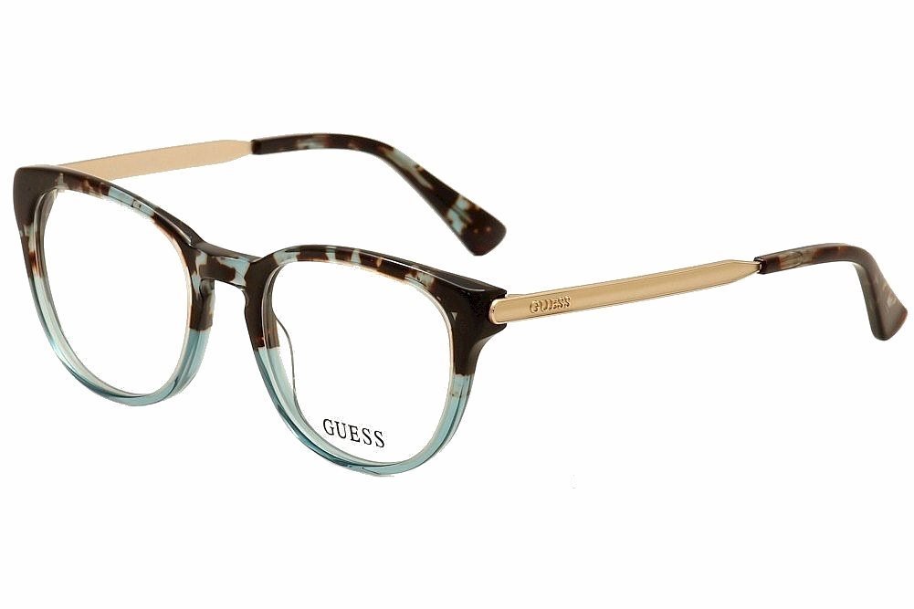 Guess Womens Tortoise Blue Full Rim Eyeglasses