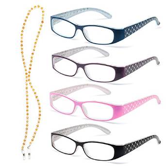 Lightweight Specs for Women with Sparkling Crystal Temples