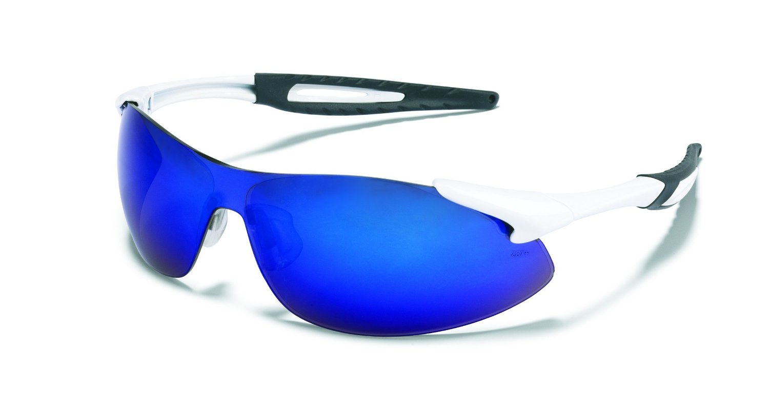 Crews CIA138B Inertia Safety Glasses, Blue Diamond Mirror Lens