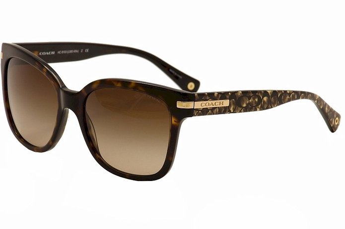 Coach Alfie Tortoise and Beige Ocelot Sunglasses