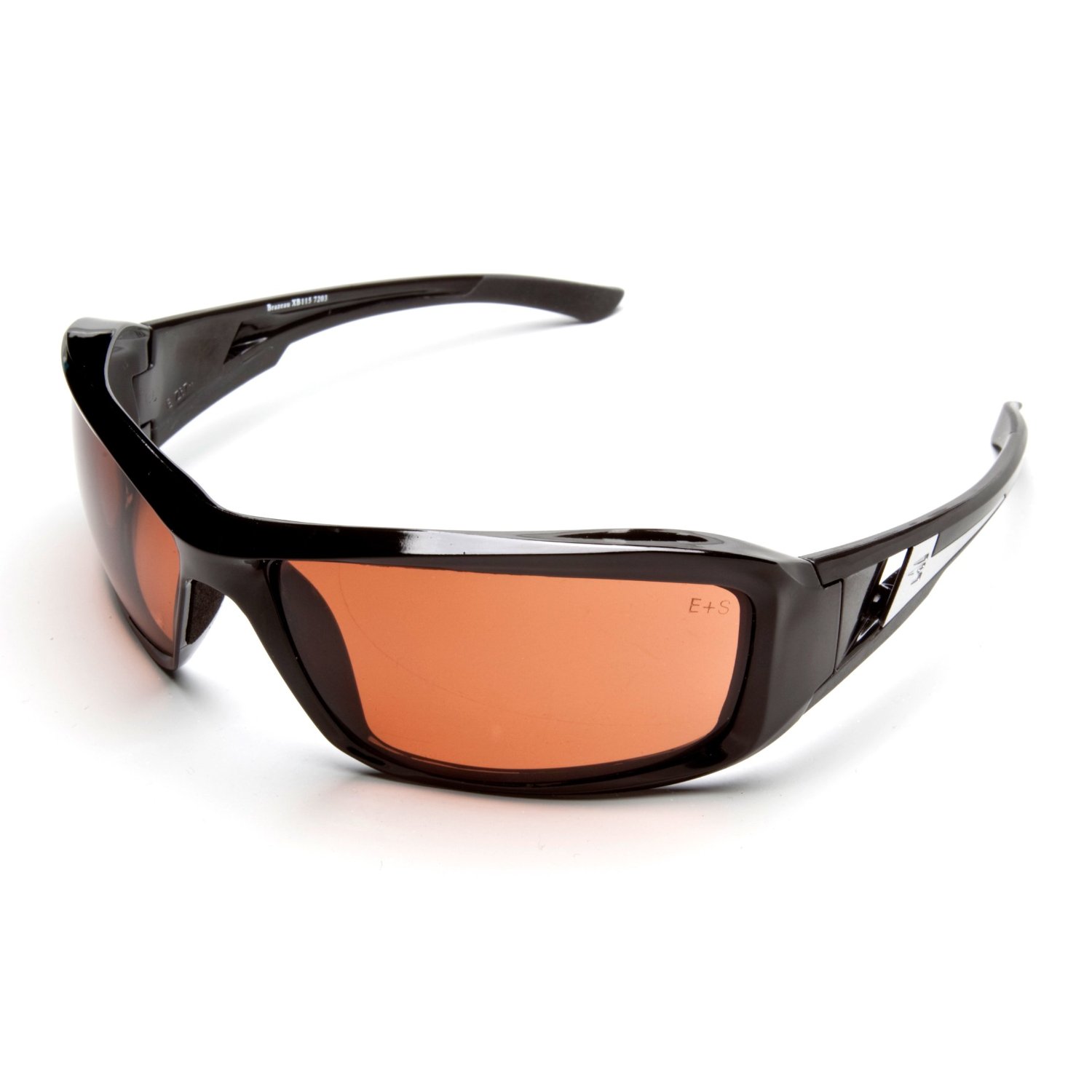 Edge Brazeau Safety Glasses with Black Frames and Copper Lens
