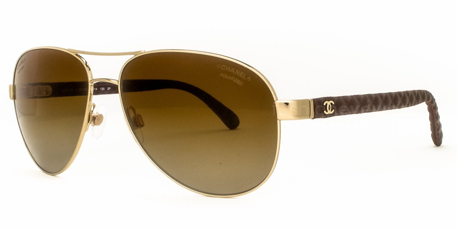 Chanel Womens 4204Q C101Z7 Bronze Aviator Sunglasses