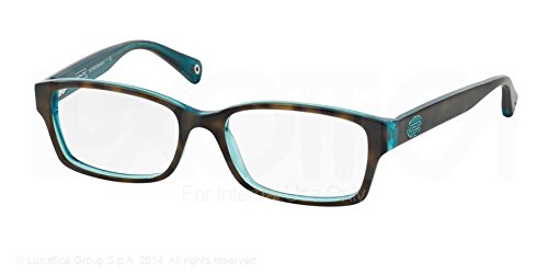 Coach Tortoise and Teal Brooklyn Glasses