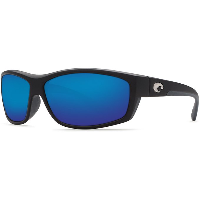 Costa Del Mar Saltbreak Mens Polarized Sunglasses in Black with Blue Mirror Glass