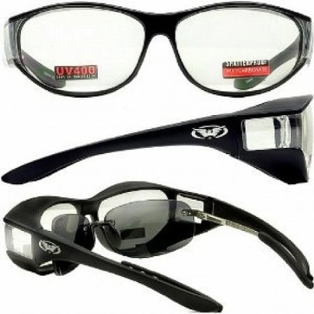 Escort Over Glasses Clear Lens Safety Glasses with Matching Side Lens meets ANSI Z87.1-2003 Standards