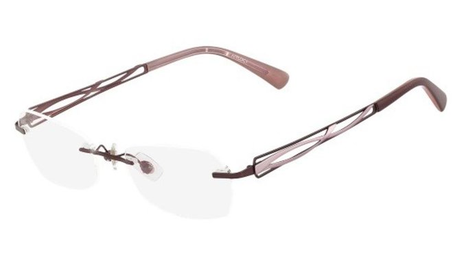 Marchon Airlock Infinity Burgundy Rose Eyeglasses