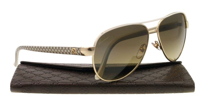 Gucci Womens Designer Sunglasses with Glittery Temples
