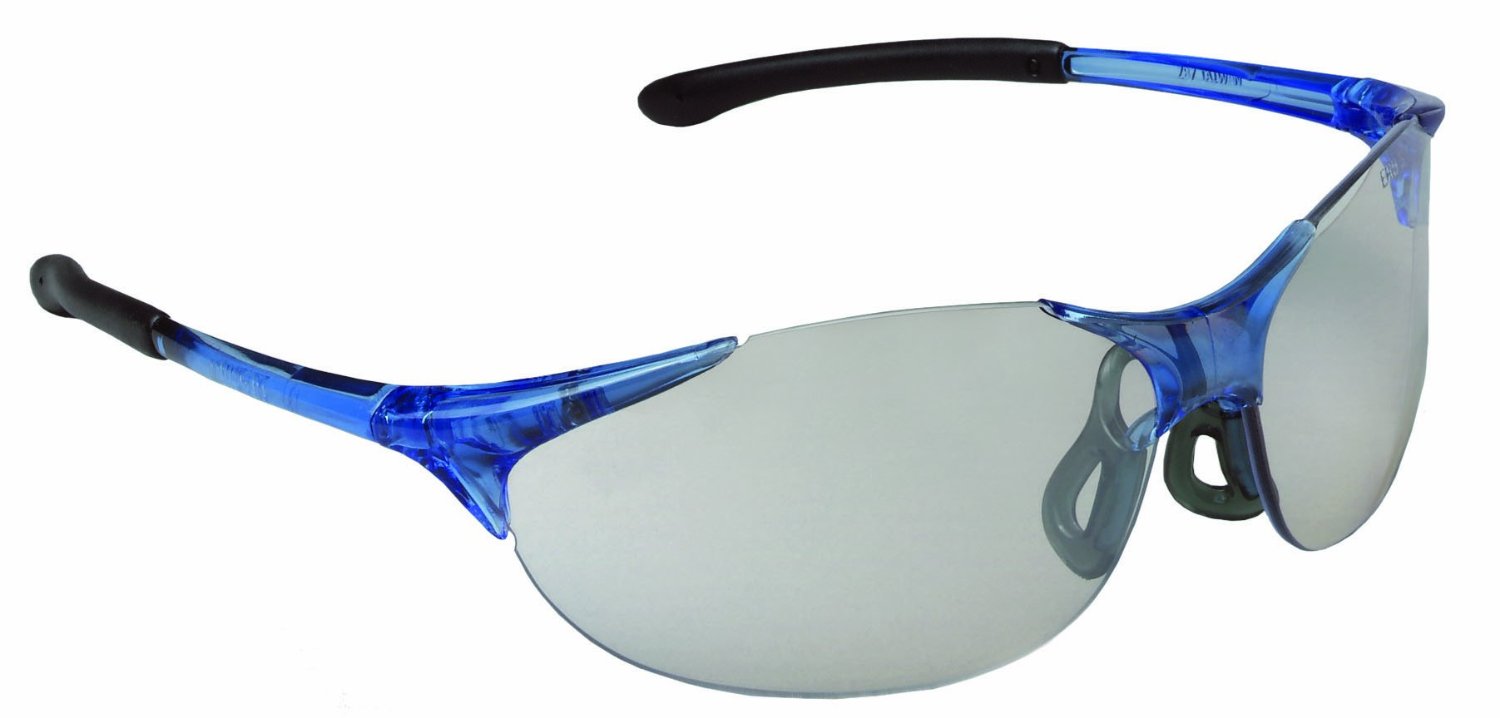 Keystone Safety Glasses with Cool Blue Frame and Clear Lens