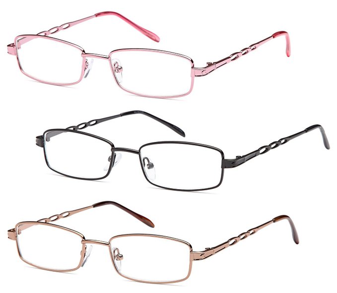 Fashionable Stainless Steel Reading Glasses for Women