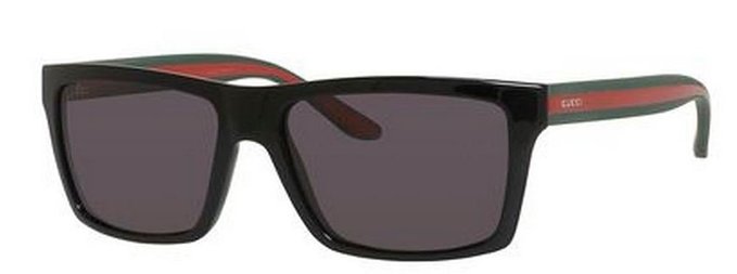 Gucci Shiny Black Polarized Sunglasses