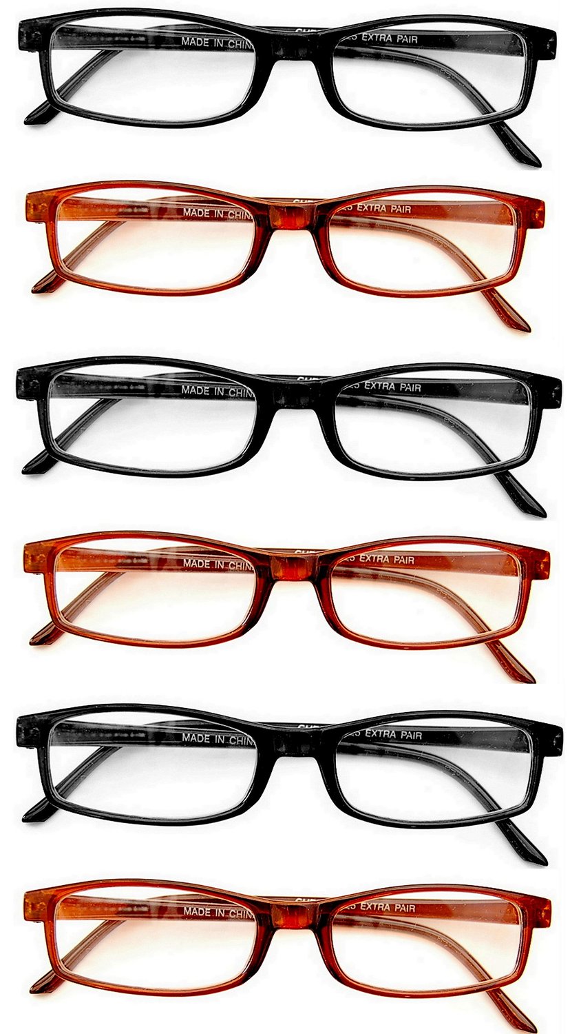 Value Pack of 6 Reading Glasses