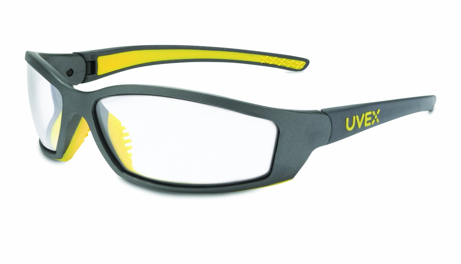 Uvex SolarPro Safety Eyewear with a Super Cool Gray and Yellow Frame