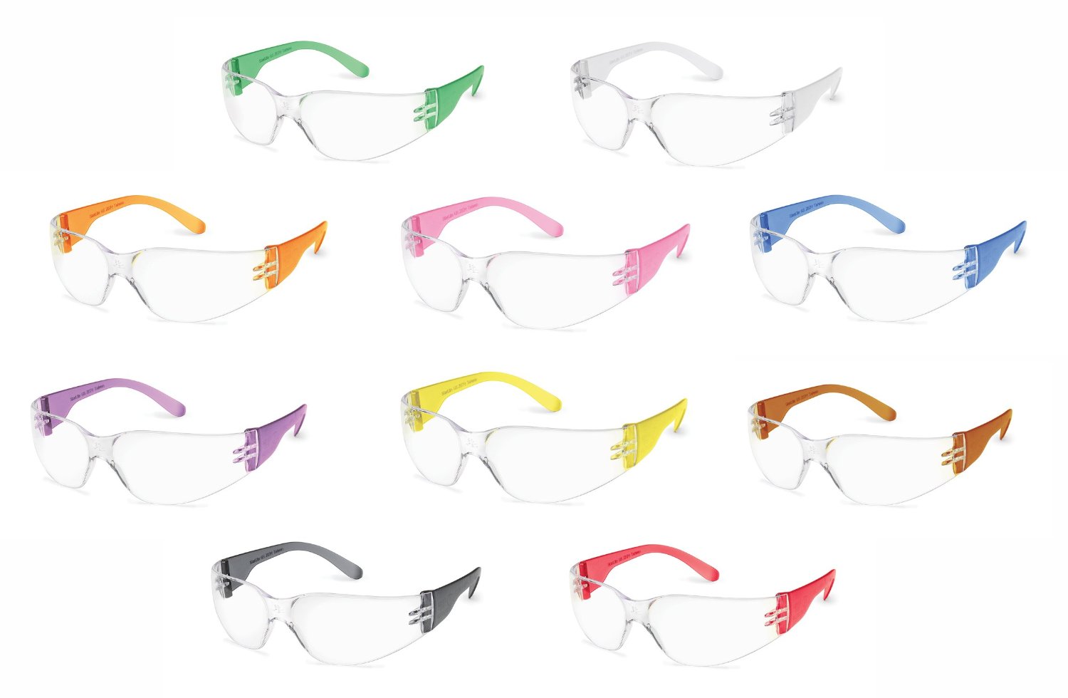 Gateway Colorful StarLite Gumball Safety Glasses (Pack of 10)