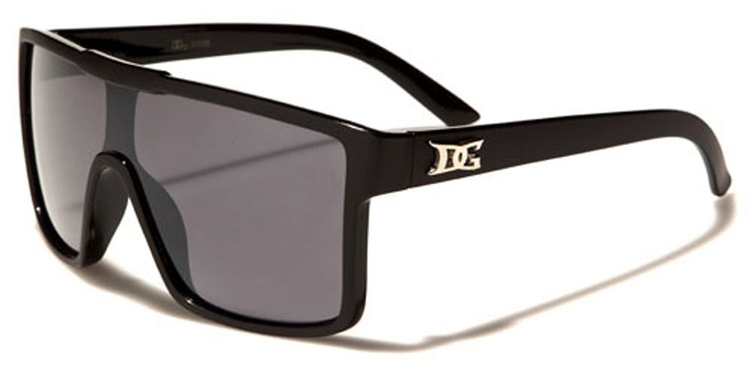Men Flat Top Shield Sport Sunglasses